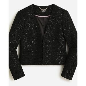 NWT J Crew Collection Sz 8 Black Sequined Chariot Lady Jacket‎ Blazer BM560